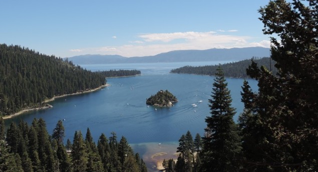 Uitzicht over het "Lake Tahoe".